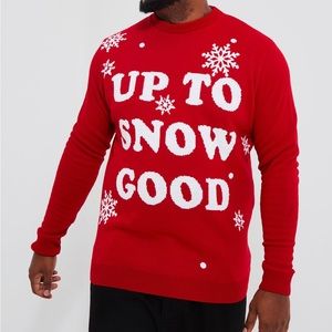 BOOHOO men’s red sweater. Size 4XL. New with tags. Never opened.